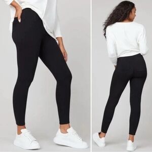 SPANX Pull Ponte Pants with Pockets Black Medium Shaping Skinny